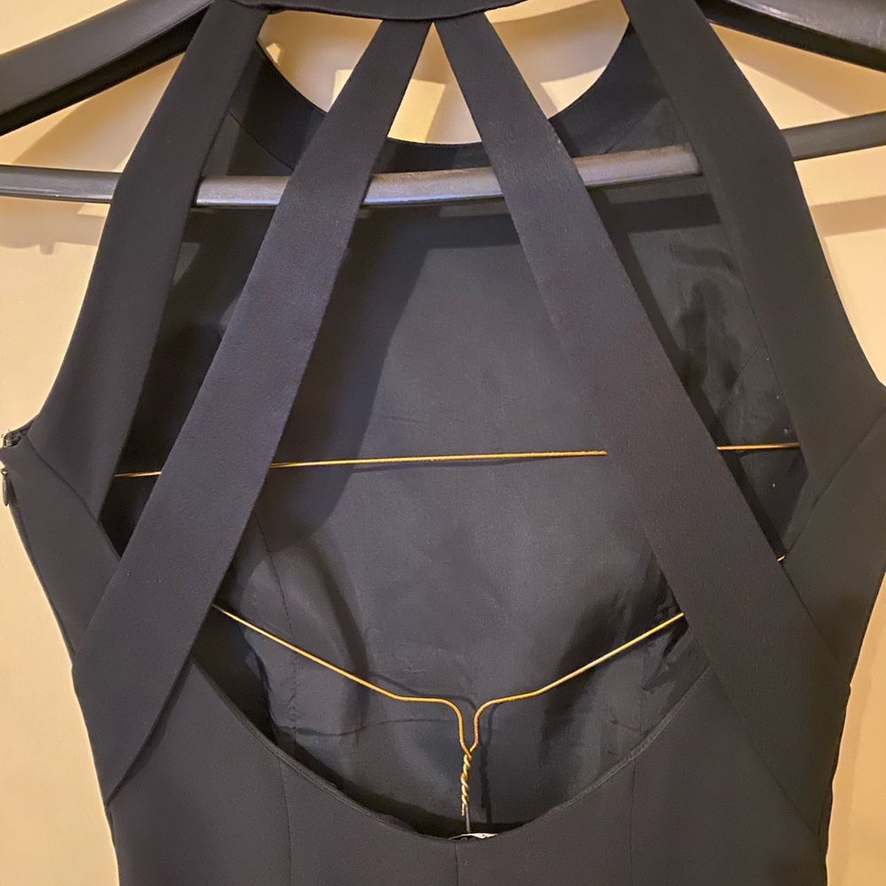 Elegant Black Strappy Dress